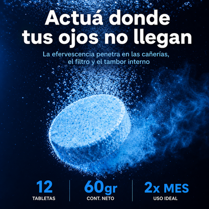 Pastillas Limpia Lavarropas CLARIO 12u Elimina Malos Olores