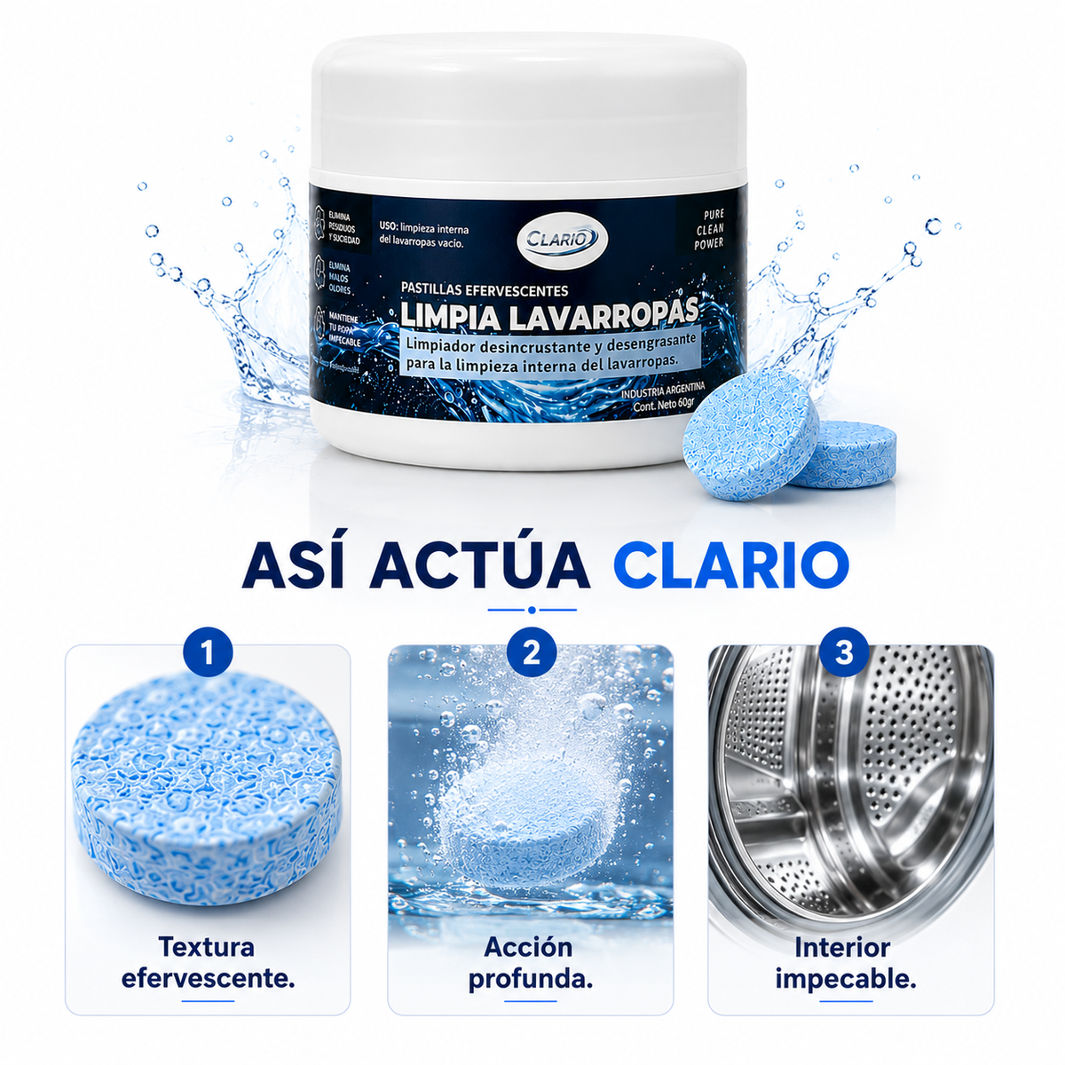 Pastillas CLARIO™ — Limpieza Profunda contra Hongos, Pelos y Humedad